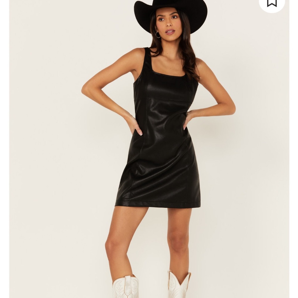 Rock & Roll Denim Black Leather Dress